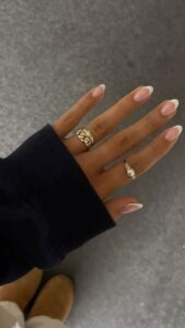 French tip nails wedding nails