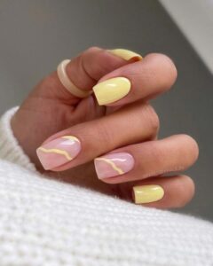 Chic Style Collective | 7 Butter Yellow Nails Inspiration for a Chic and Stunning Look 28 Creative Yellow Nail Art to Brighten Your Day