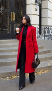 Chic Style Collective | 7 Fall Fashion Trends Taking Over Pinterest (and How to Wear Them Now) Scarlet red coat outfit Fall fashion trends