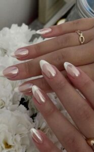 Chic Style Collective | French Tips Nail Designs Are Back—Here’s How to Wear Them in 2025 chrome french tip💅