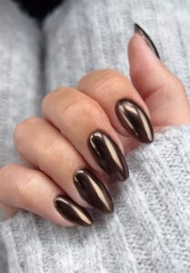 Autumn chrome nails🫶🏼
