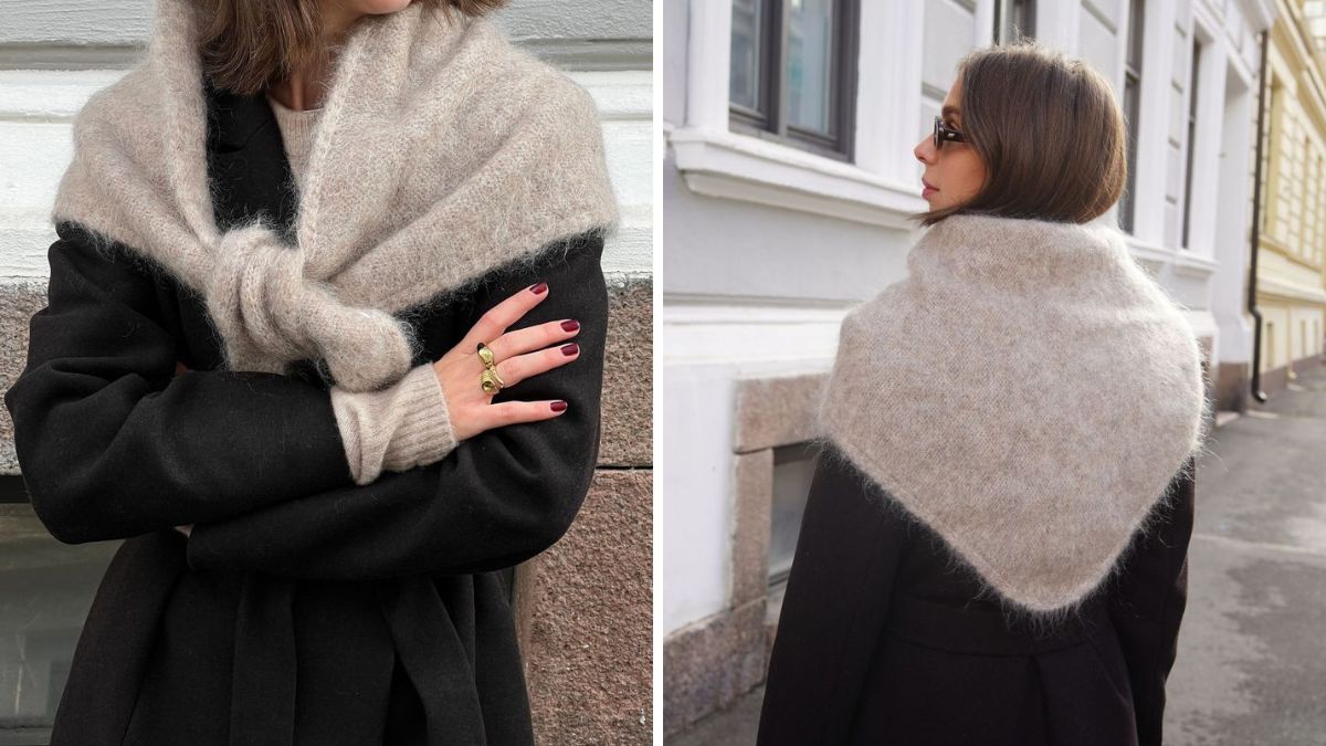 Chic Style Collective | The Triangle Scarf: The Quiet-Luxury Accessory London It Girls Are Wearing This Season The Triangle Scarf