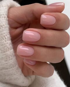 Chic Style Collective | Essie Nail Polish Is Bringing Back the Minimalist Ballet Slipper Pink Nail Trend for 2026 Niki Perfectly polished sheer milky pink nails against a cozy white cable knit sweater 💖✨🧶 pinknails shortnails cleangirl Facebook